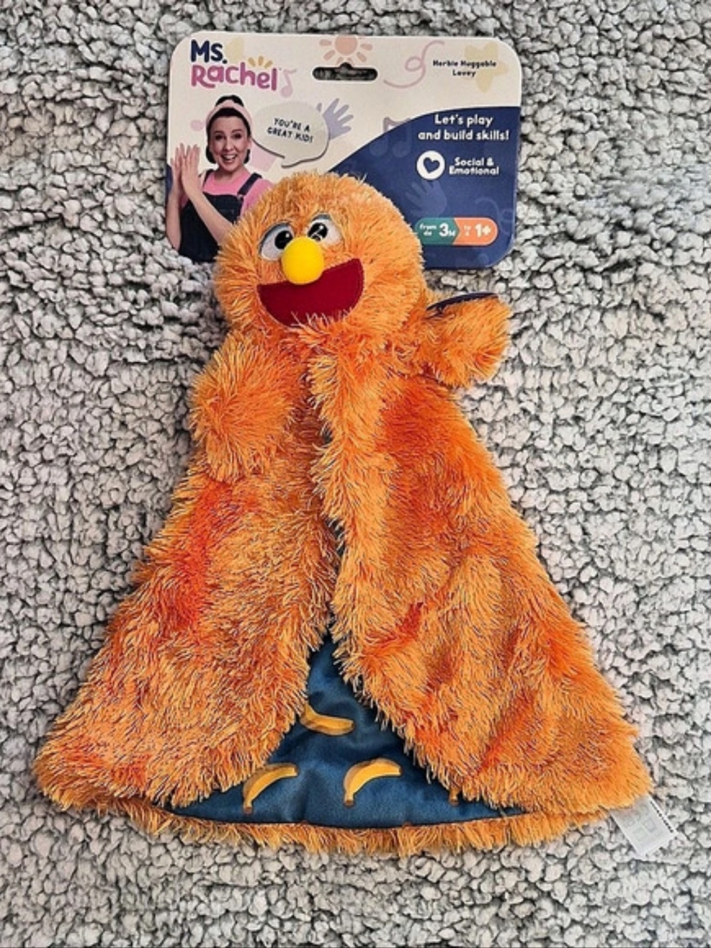 Ms. Rachel Herbie Huggable Lovey Orange Banana NWT